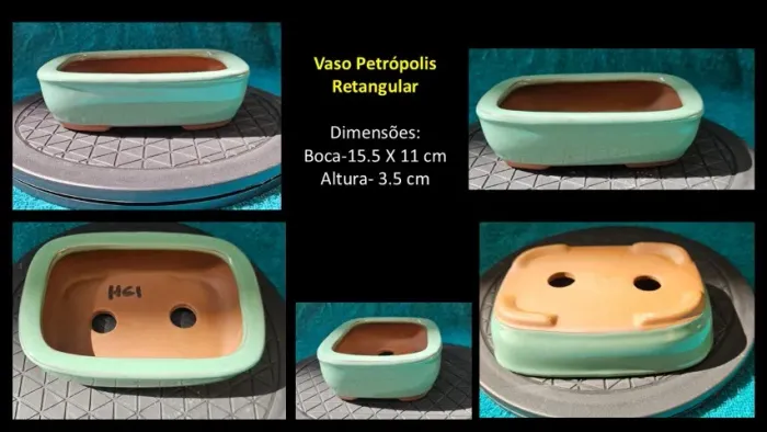 Vaso bonsai Petrópolis retangular