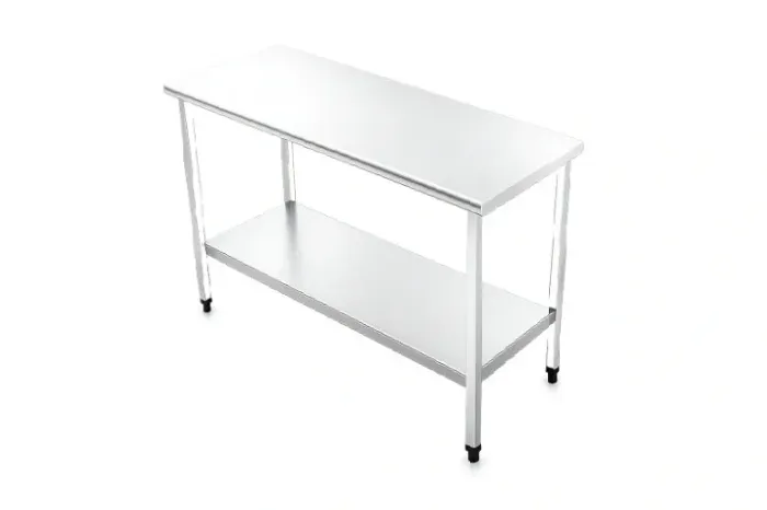 Mesa Total Inox 201 Multiuso 120x70X90 Porta Panelas Lisa Desmontável- Edanca