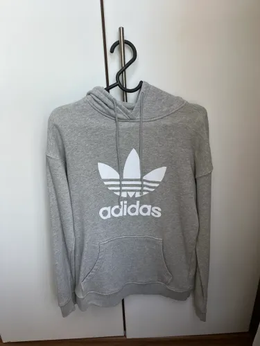 Casaco Moletom Adidas Original Cinza