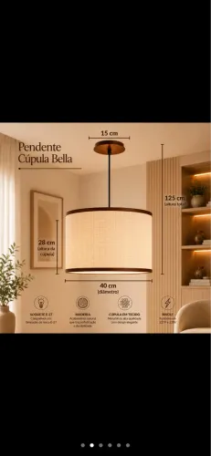 Luminária Pendente 40x25