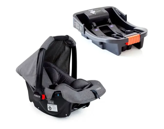Bebê Conforto Cosco Wizz com Base para Carro - Cinza Mescla | Excelente Estado
