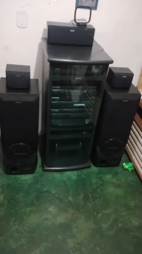 Som Sony vintage toca discos