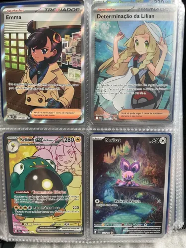 Lote 12 Cartas Pokémon TCG (Cartas Raras, Mega EX e Full Art)