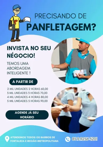 Eu faço panfletagem porta a porta!!