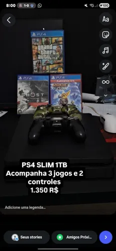PS4 SLIM 1TB.
