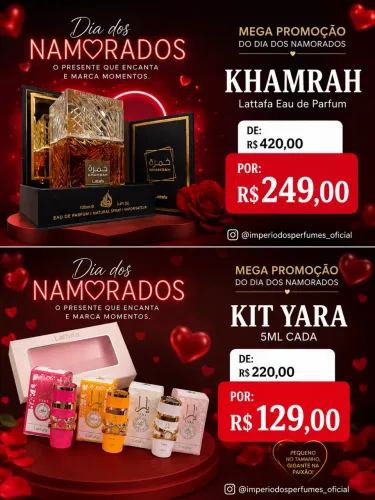 Kits perfumes Árabes para o dia dos Namorados