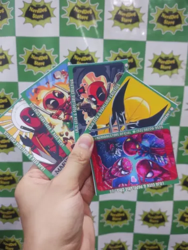 Adesivos Película p/ cartão Marvel - NerdDog Store - Wolverine Deadpool Spiderman Aranha
