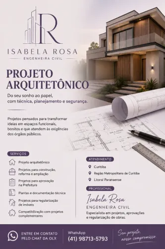 PROJETO ARQUITETÔNICO | ENGENHEIRA CIVIL | CURITIBA