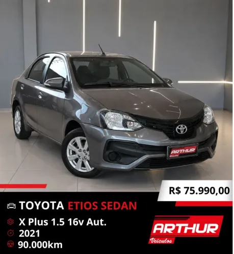Toyota Etios X Plus Sedan 1.5 Flex 16V 4P Aut. 2021