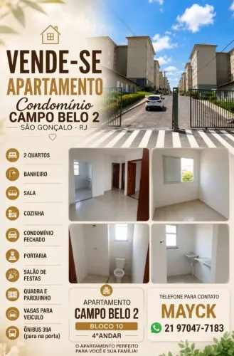 Apartamento campo Belo 2 BLOCO 10 / 4°ANDAR - 42,90m²