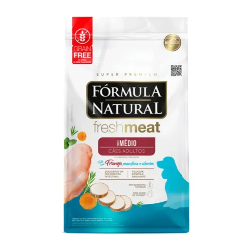 Ração Fórmula Natural Fresh Meat Cães Adultos Médio Frango 12 kg