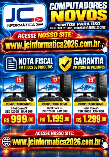 Computadores e gabinetes nota fiscal