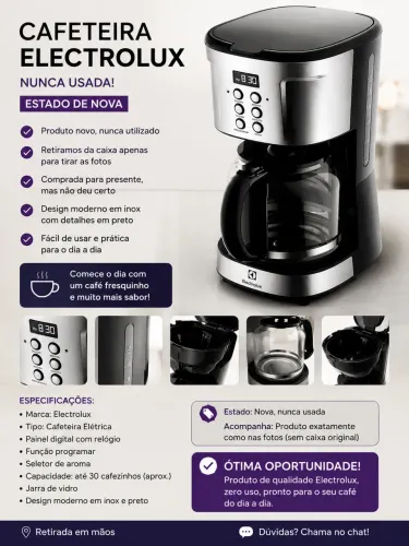 Cafeteira Electrolux Digital 900W 1.5Lts