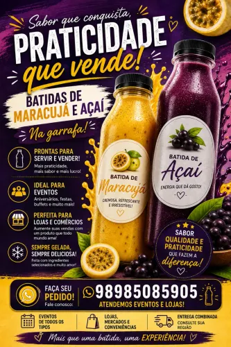 Açaí para eventos e lojas.