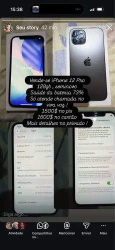 iPhone 12 Pro ! 128gb seminovo.