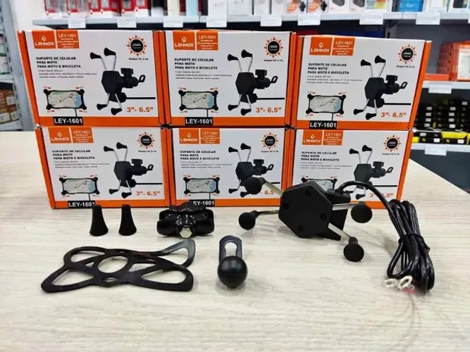 Suporte para motos com USB pra carregar o celular