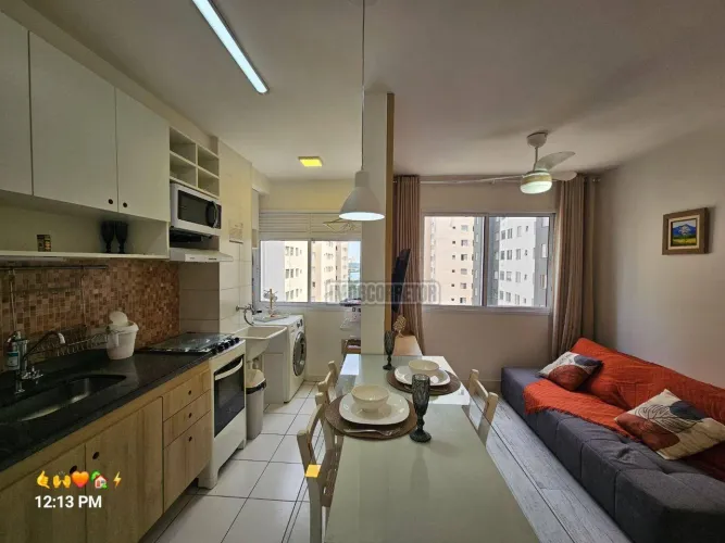 Apartamento mobiliado com 31 m²,Condomínio Barra Viva, Água Branca
