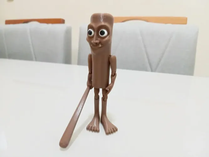 boneco articulado tum tum sahur marrom impressora 3d