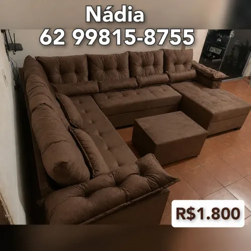 SOFÁ DE CANTO COM CHAISE 1.90X3.0X1.40