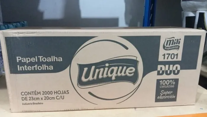 Papel Toalha Interfolha Mili Professional 1701 - Folha Dupla | Caixa com 2.000 Folhas