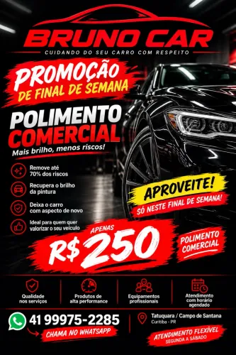 Promoção de polimento para este final de semana
