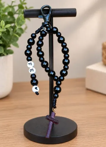 CHAVEIRO MINI TERÇO RELIGIOSO PERSONALIZADO | ARTESANAL