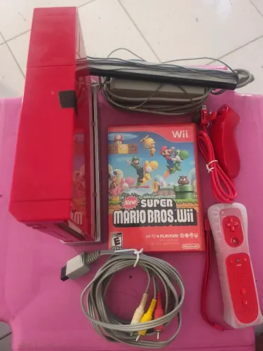 Nintendo Wii Vermelho 25 Anos Mário