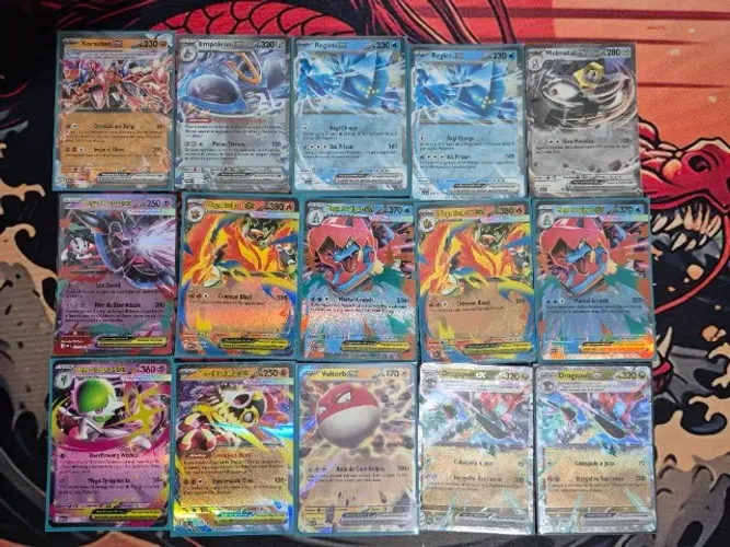 Cartas EX em PT, ING e JPN