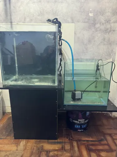 Aquário cubo 45 cm mais Sump completo