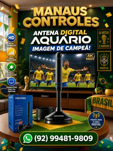 Antena digital aquário interna para tvs