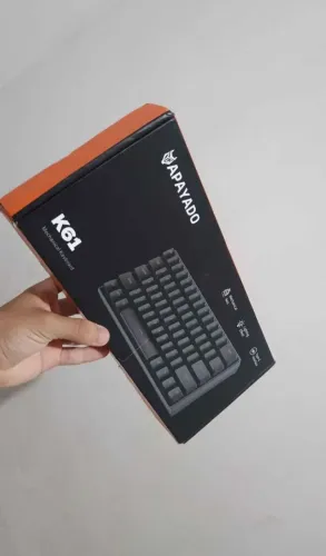 Teclado Mecânico Gamer APAYADO K61 60% - RGB - Switch Blue - Novo na Caixa