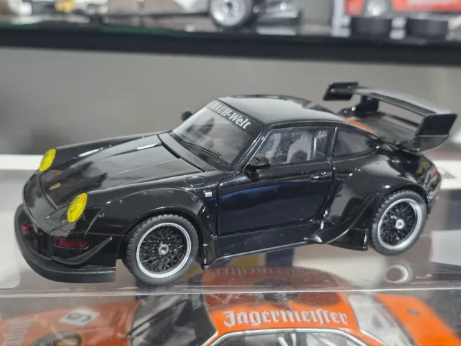 Miniatura 1.24 Porsche Rauh-Welt modelo raro Abre tudo japan style jdm