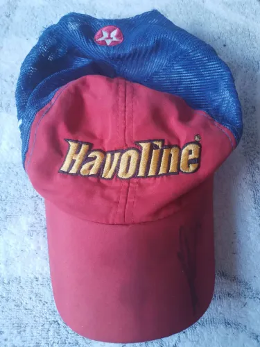 Boné Havoline automobilismo autografado pouco usado em boas condições 