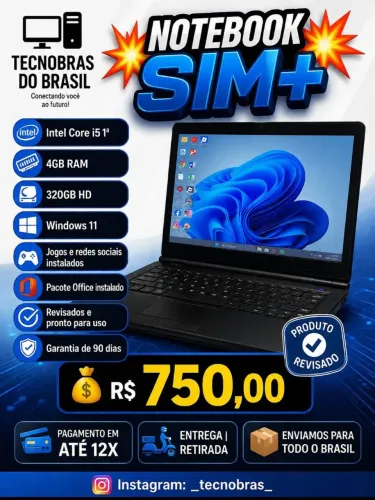 Notebook SIM+ Intel Core I5