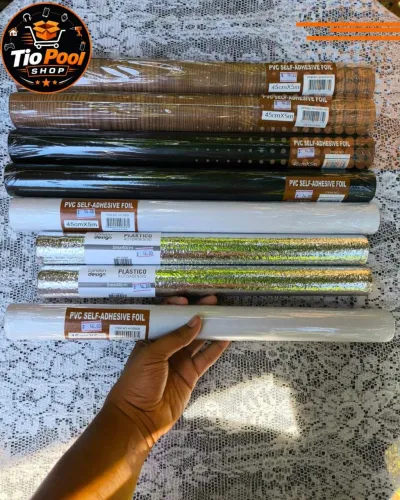 Papel Contact / Adesivo PVC Vinil - Rolo 45cm x 5m (Para Envelopar e Reformar)