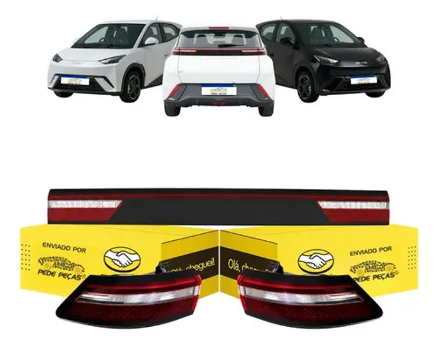 Kit Lanternas Central E Traseiras Dolphin Mini 2024 25 2026 Ambos Lados Fumê