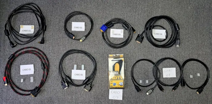 Cabos para TV: HDMI, VGA,  DVI-D todos novos<br>