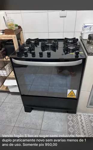 Fogão 5 bocas seminovo