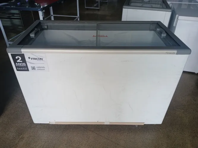 Freezer Horizontal portas de Vidro 411 Litros Dupla Ação 