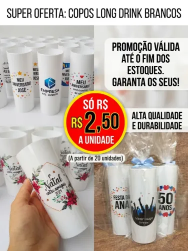 Copos long drinks personalizados