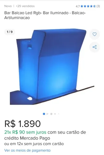 Mesa para coquetel ou Mesa DJ fixo