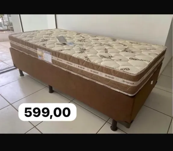 Cama solteiro colchão e base