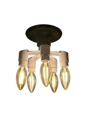 Lustre de cinco pontas com luzes