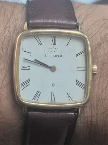 Relógio ETERNA EM PLAQUET OURO   -  À QUARTZ / REVISADO