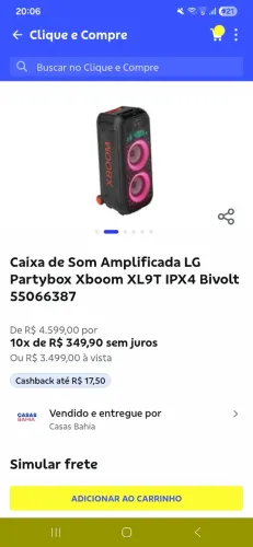 Caixa de Som Xboom LG