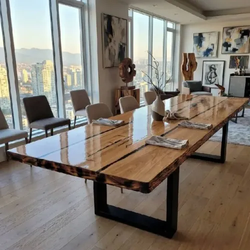 Mesa De Jantar Linha Titan, Madeira Cipreste, Medida 350x105