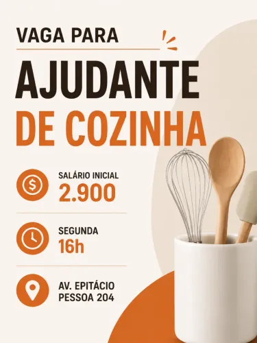 Ajudante de Cozinha