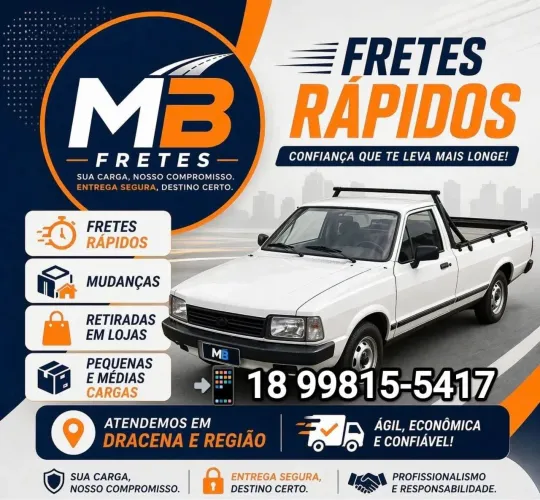 Carretos Entregas Fretes Mudanças 