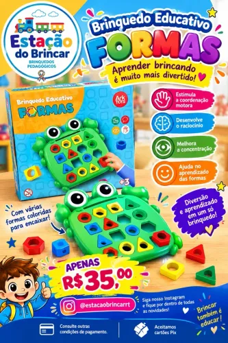 Tabuleiro de encaixes Sapo