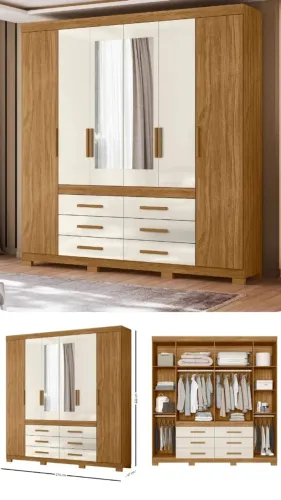 Guarda Roupa Casal 6 portas 6 gavetas